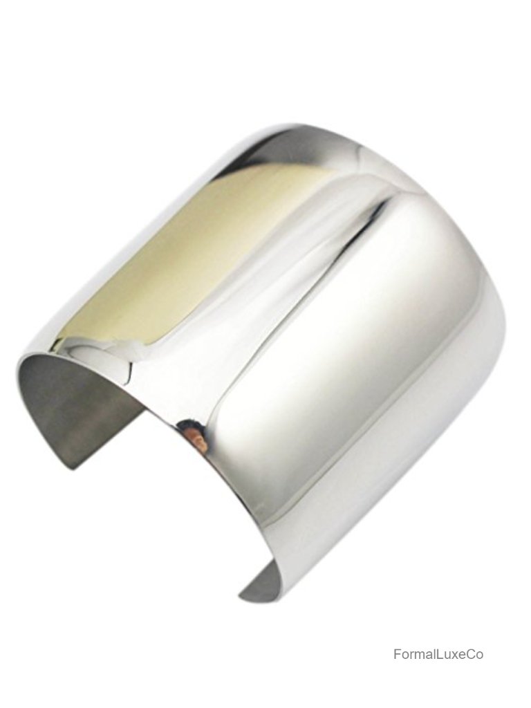 Stainless Steel Polished Open Cuff Bangle Bracelet Cuff Jewelry